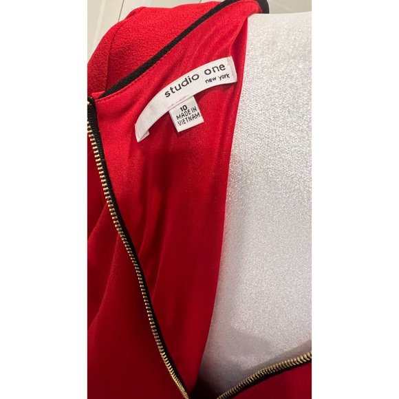 STUDIO ONE NEW YORK RED  DRESS - Picture 3 of 5
